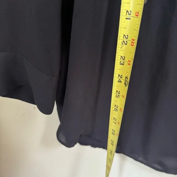 Kenneth Cole Lightweight Cowl Neck Flowy Oversized Tunic Blouse Side Slits Boho - Picture 4 of 16